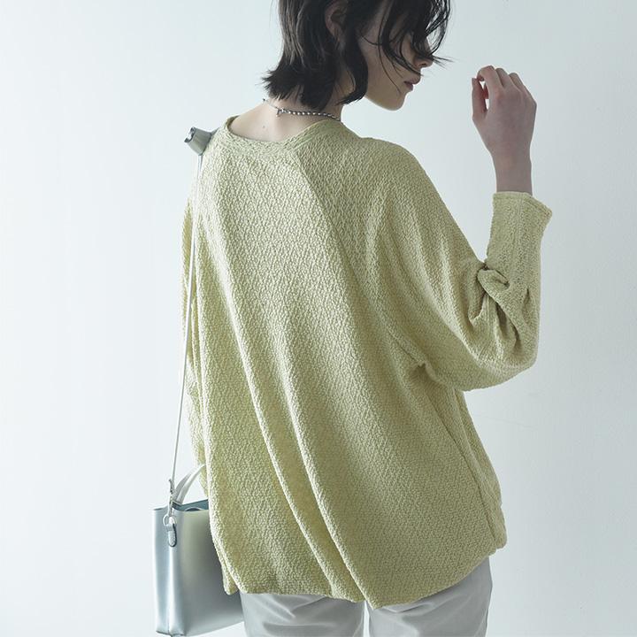 【秋服クーポン】凹凸素材で程良いシアー感 裾バルーンプルオーバー／kauliina カウリーナ【7/4F追加】 |  | 14