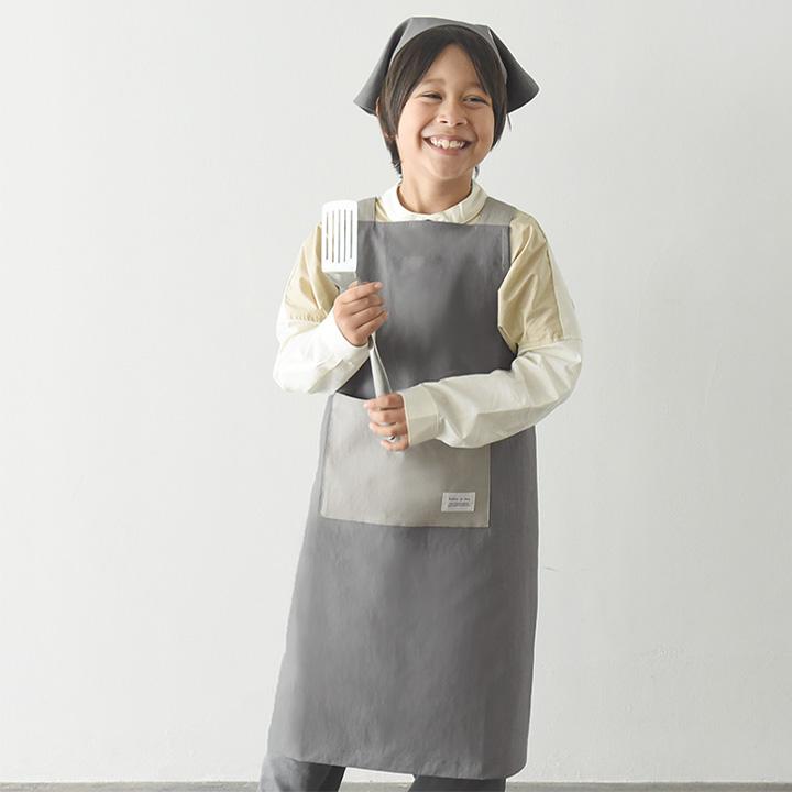 キッズ エプロン 三角巾 3点セット 小学生 撥水 男の子 女の子  子供 入学準備 kukka ja puu クッカヤプー | kukka ja puu | 16