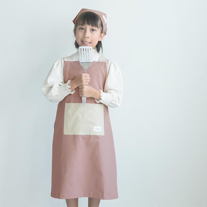 キッズ エプロン 三角巾 3点セット 小学生 撥水 男の子 女の子  子供 入学準備 kukka ja puu クッカヤプー | kukka ja puu | 01