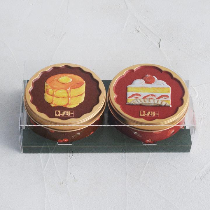 はじけるキャンディチョコレート ホットケーキ缶＆ショートケーキ缶