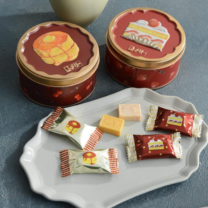 はじけるキャンディチョコレート ホットケーキ缶＆ショートケーキ缶