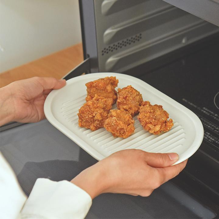かもしか道具店 からあげのプレート 日本製 揚げ物皿 天ぷら皿 唐揚げ とんかつ オーバルプレート 食器 電子レンジ対応 食洗器対応 |  | 13