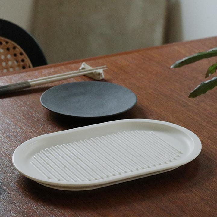 かもしか道具店 からあげのプレート 日本製 揚げ物皿 天ぷら皿 唐揚げ とんかつ オーバルプレート 食器 電子レンジ対応 食洗器対応 |  | 15