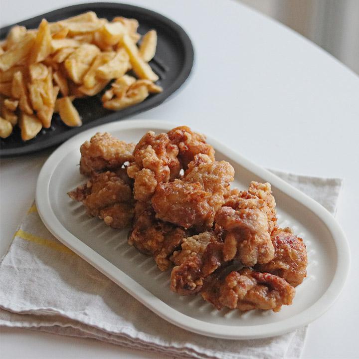かもしか道具店 からあげのプレート 日本製 揚げ物皿 天ぷら皿 唐揚げ とんかつ オーバルプレート 食器 電子レンジ対応 食洗器対応 |  | 19