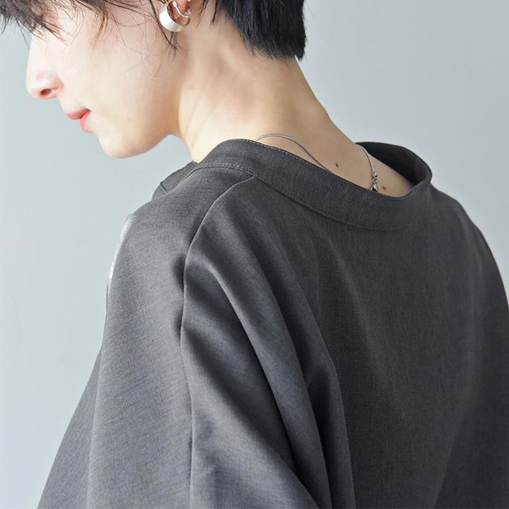 楽ちんケア スキッパーネック ブラウス【セットアップ対応】／kauliina