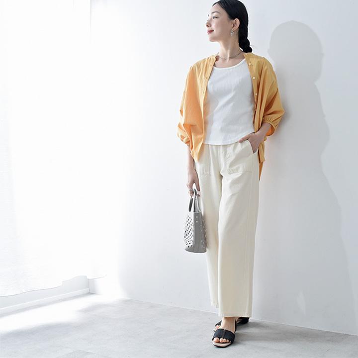 コットン100％のサラっとしたはき心地 リラックスワイドパンツ ライトデニムパンツ【7/4F追加】 |  | 16