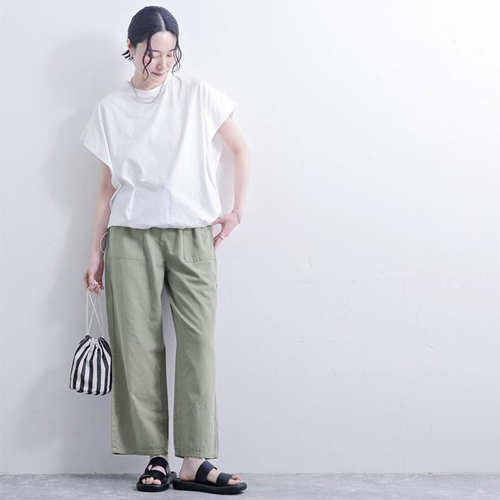 コットン100％のサラっとしたはき心地 リラックスワイドパンツ ライトデニムパンツ【7/4F追加】 |  | 17