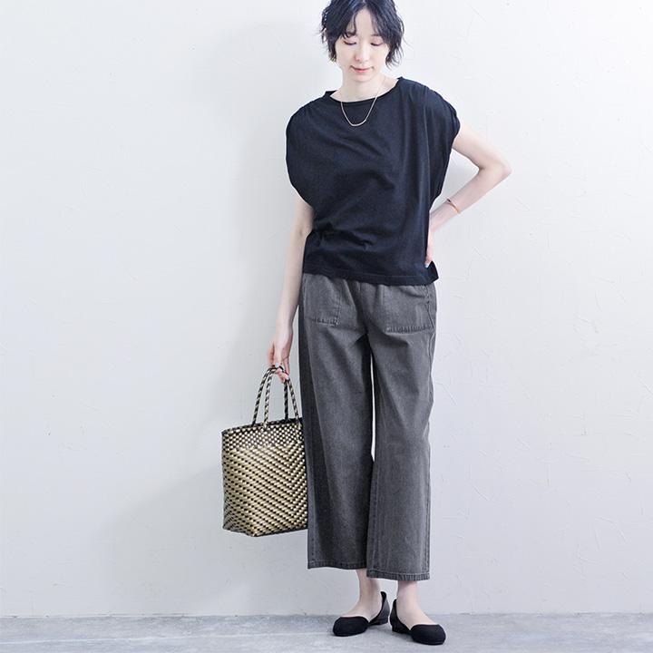 コットン100％のサラっとしたはき心地 リラックスワイドパンツ ライトデニムパンツ【7/4F追加】 |  | 18