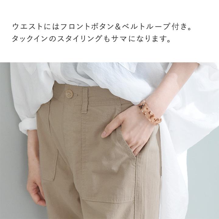 【楽ちんワイド】コットンリネン 軽いはき心地のベイカーパンツ ワイドパンツ【7／17F追加】 |  | 09