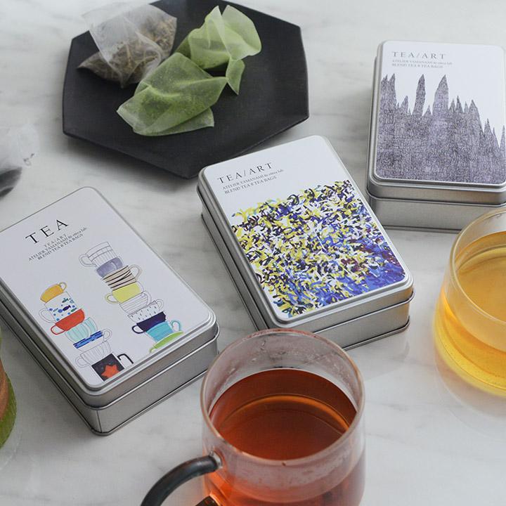 やまなみ工房×おいしい日本茶研究所 デザイン茶缶入り ティーバッグ