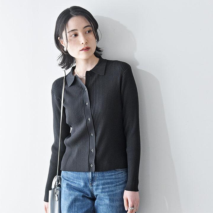 Agreable（アグレアーブル） 程良いフィット感 襟付ポロニット 抗