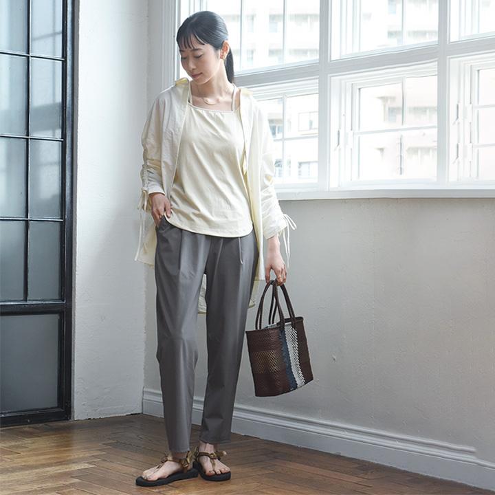 ラッシュガードやアクティブシーンに ドライタッチ タックテーパードパンツ UVカット・耐塩素／kauliina カウリーナ【送料無料】 |  | 18