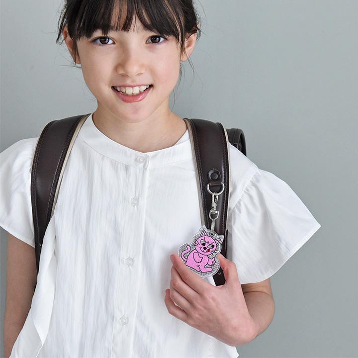 2倍反射する リフレクター キーホルダー 反射板 バッグ おしゃれ