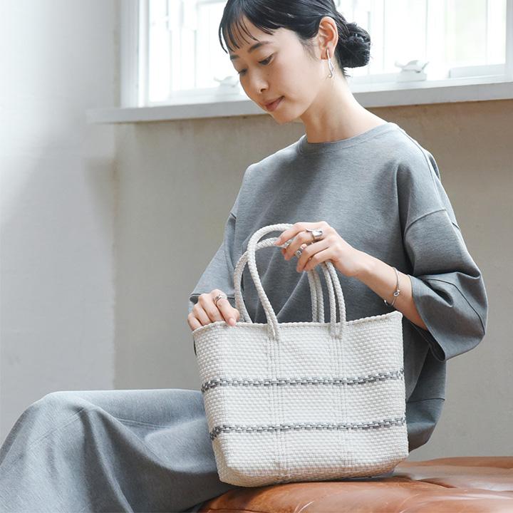 夏気分が漂う 手編みのメルカドバッグ メキシコ製 ／MoonBird