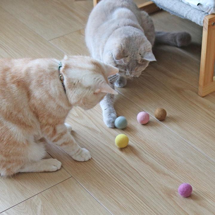 やさしく遊べる コロコロボール 8個入り ウール100% 日本製 猫 おもちゃ ボール 一人遊び ねこおもちゃ ねこ／necono ネコノ |  | 14