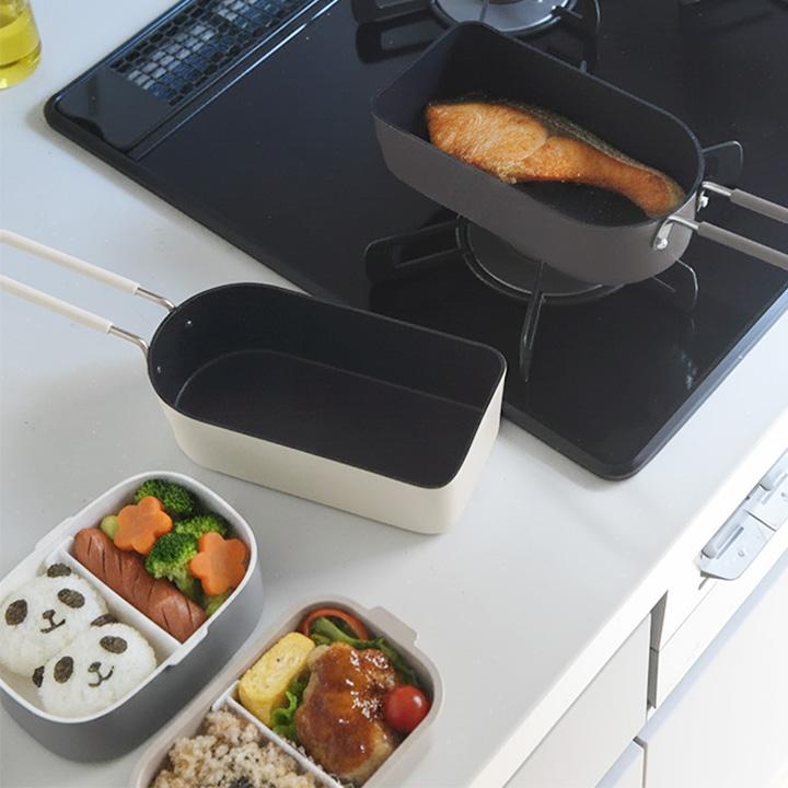フライパン 小さめ スリム お弁当 ガス対応 台6役の ミニフライパン 10cm トゥーメイ スティックパン オーバル To May |  | 03