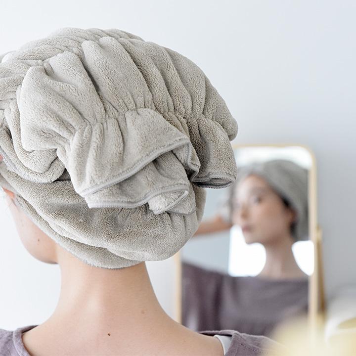 タオル 速乾 タオルキャップ ヘアタオル 巻くだけ くっつく 超吸水 ほどけにくい 髪専用タオル ヘアドライタオル yrh FUWAP フワップ |  | 18