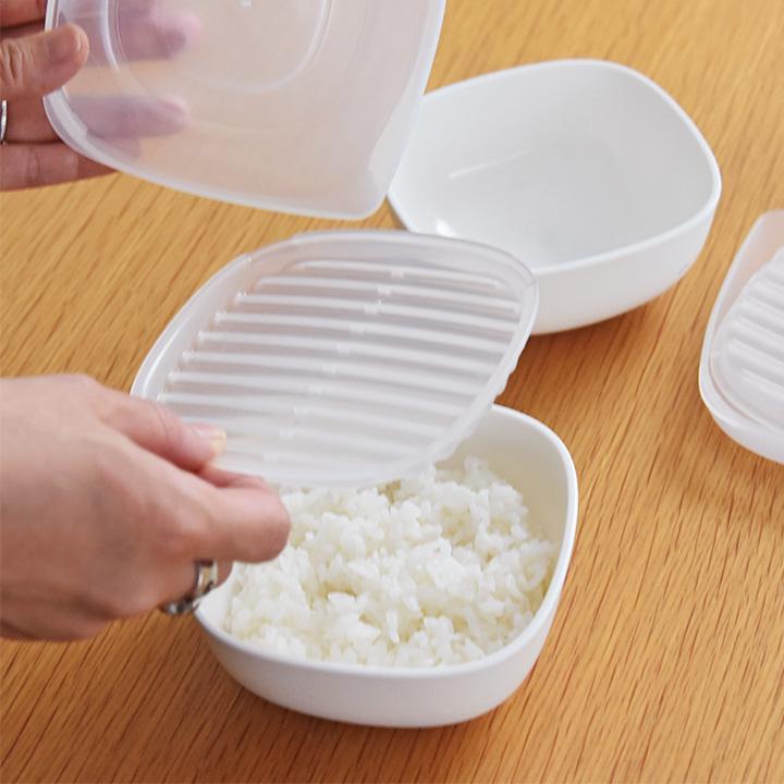 おひつ プラスチック 1合 1膳 日本製 冷凍ご飯容器 冷凍ご飯保存容器 炊き立てのようにふっくら解凍 冷凍保存容器 ごはんがうまいわん |  | 02