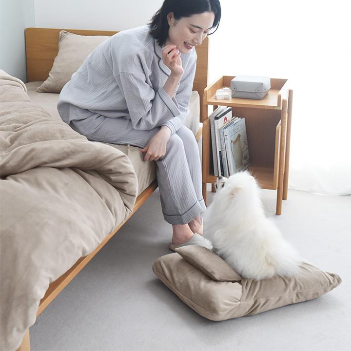 bon moment cat うっとりなめらかパフ カバーもマットも洗える 潜れる ペットベッド 47×57cm | bon moment | 17