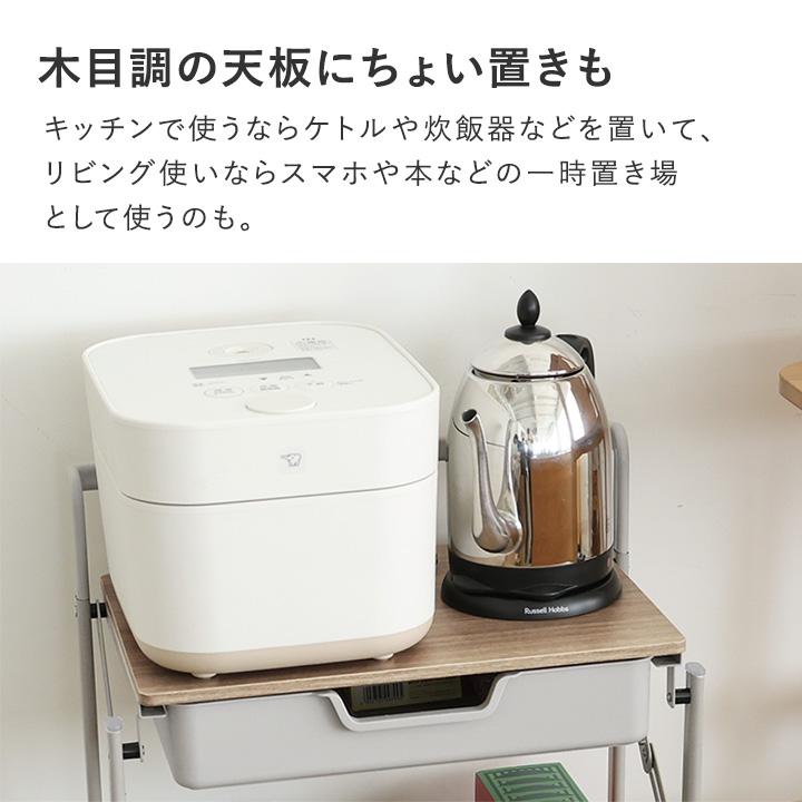 Ordre 折りたたみ キッチンラック キッチンワゴン 収納ワゴン キャスター付き 鉄板付き 3段 組立不要 洗面所 yrh オルドル【送料無料】 |  | 07