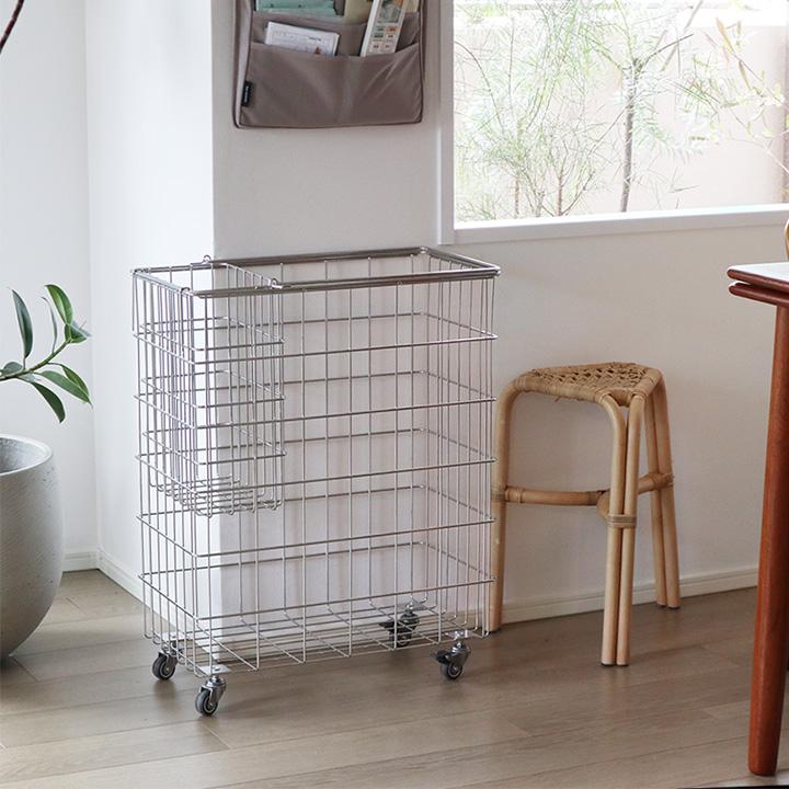 Ordre ランドリーワゴン 90L ランドリーバスケット ランドリー収納 キッチン収納 おもちゃ収納 18-8ステンレス オルドル【送料無料】 |  | 18