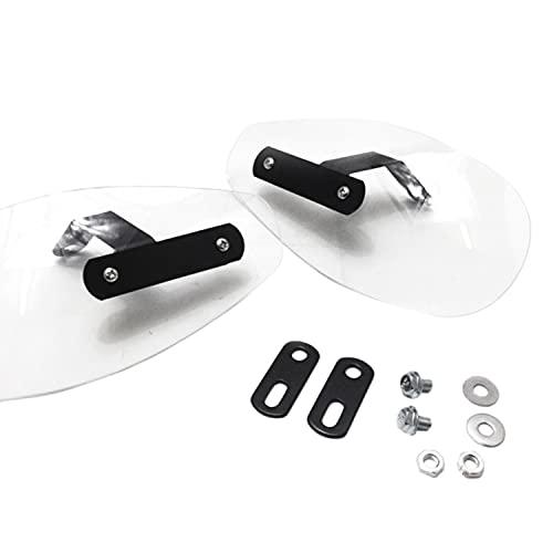 ドリームジャパン バイク ナックルガード ナックルバイザー スクリーン 汎用) 長さ調整ステー付 (クリア)