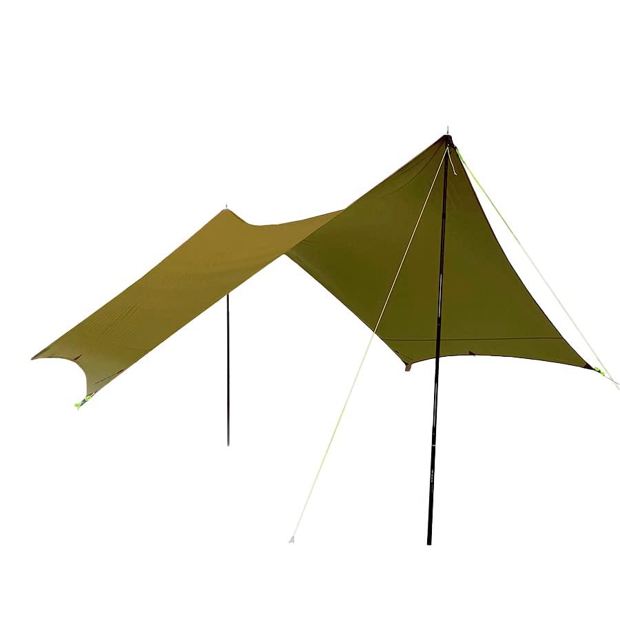 ZEROGRAM (ゼログラム) Minimalist Hexa tarp (OLIVE) ヘキサ 軽量 タープ 350 x 360 UV 遮光 高耐