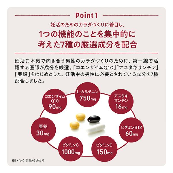 送料無料 単品より6318円お得 個包装 オムテック　メンズシードサプリメント 約30日分×3個セット 男性 メンズ 妊活サプリ 亜鉛 葉酸 | アンファー | 07