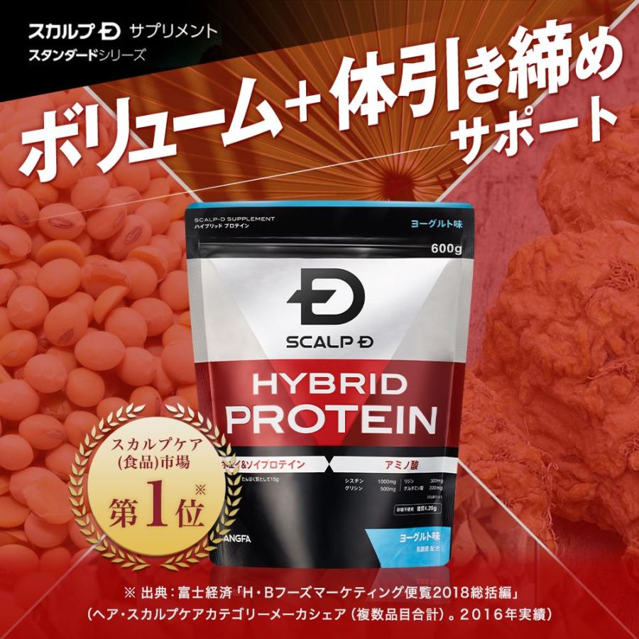 プロテイン 男性用 メンズ スカルプD サプリメント ハイブリッドプロテイン カフェオレ味 600g 30回分 ホエイプロテイン プロテインダイエット｜angfa｜02