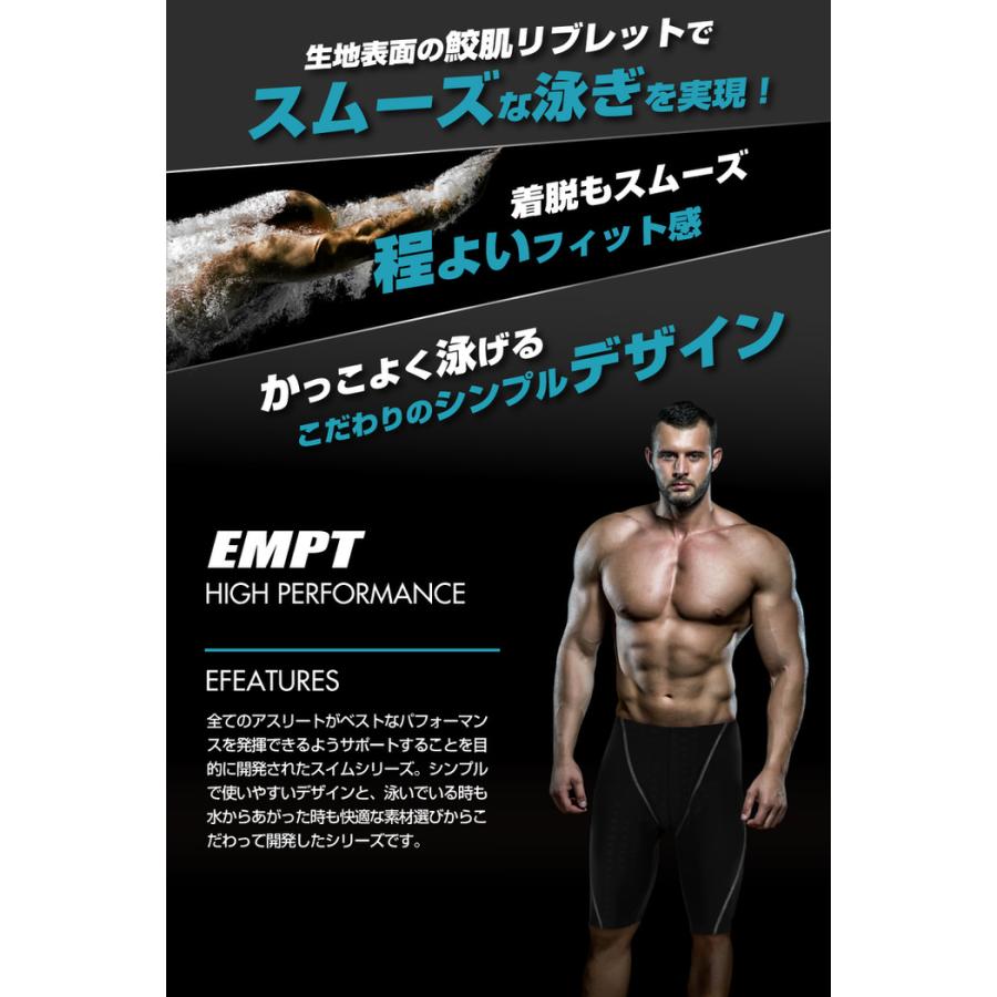 EMPT メンズ フィットネス水着 & キャップセット 耳栓 鼻栓 付フィットネスに最適なスイムウェアスポーツ 男性用 ショートパンツ 競泳水着 練習｜angie｜15