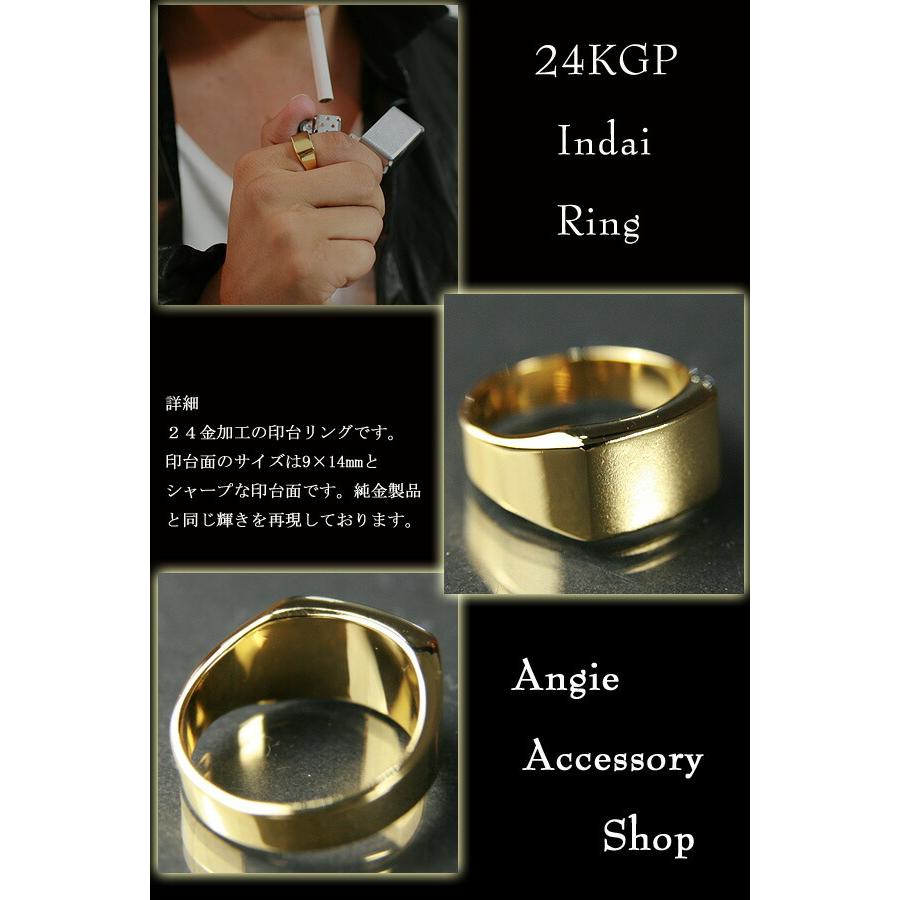 a 指輪 印台 艶消しタイプ マット仕上げ メンズ リング ゴールド 1ミクロン 男性用 ペア シンプルの画像