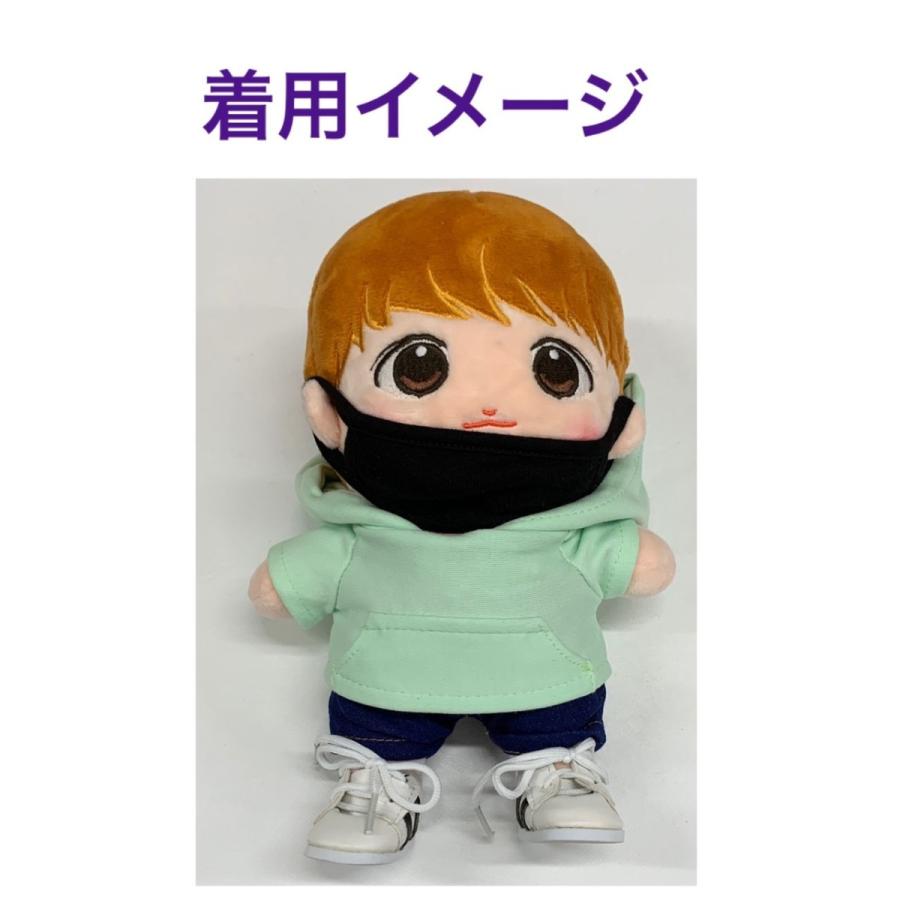 キャラクター ドール用 着せ替え服 ペパーミント パーカー 黒マスク グッズ ぬいぐるみ ユチョン 正規店 人形 Ax001 19 韓流