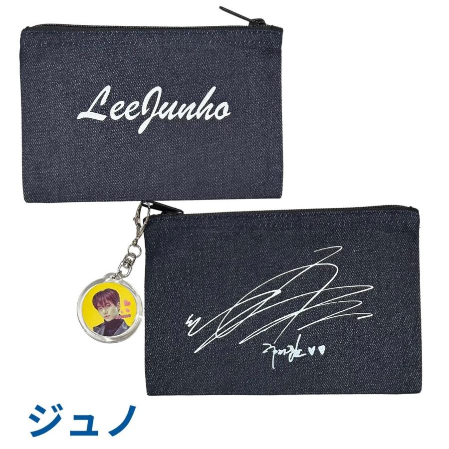 ジュノ junho 2PM ファスナーポーチ キーホルダーおまけ付き デニム