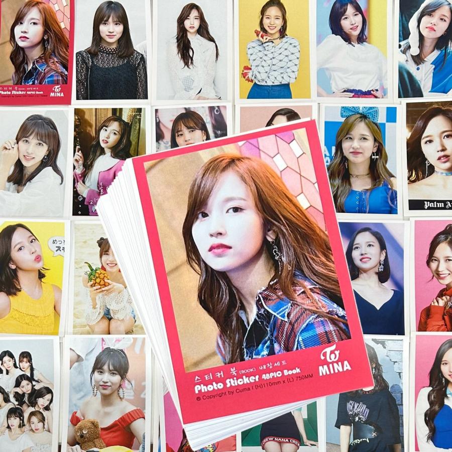 TWICE ストラップ　カード　シール　ステッカー　ミナ　MINA MINA ミナ TWICE トゥワイス ステッカー 48枚セット シール 韓流