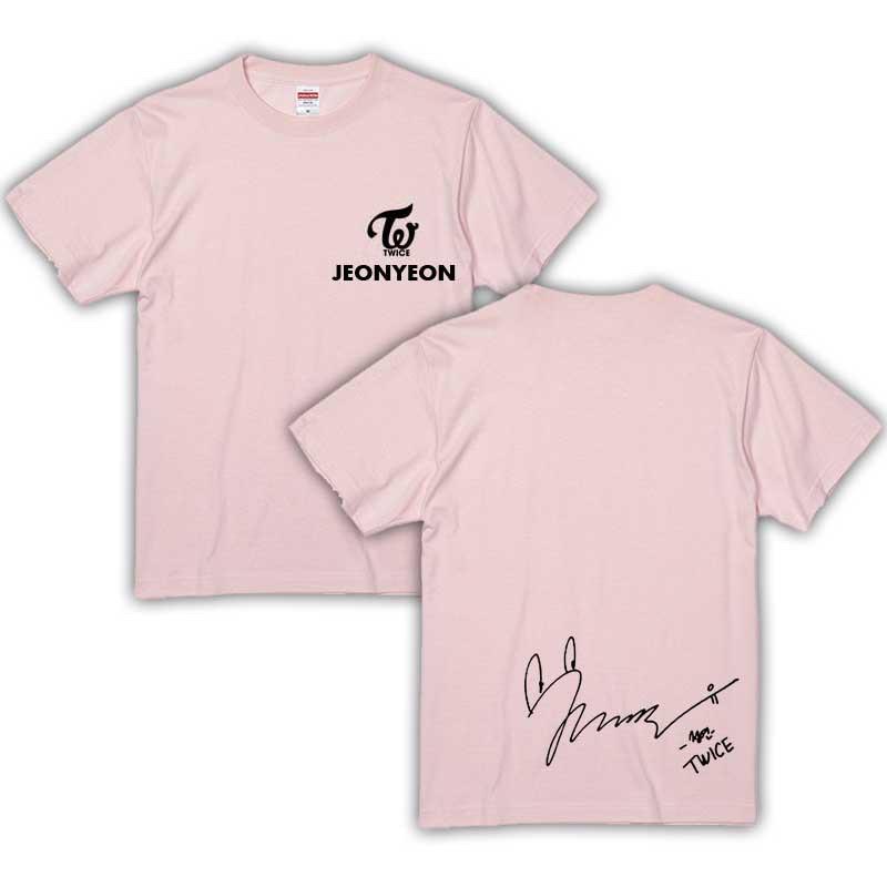 ジョンヨン TWICE トゥワイス カラー Tシャツ ベビーピンク 男女兼用