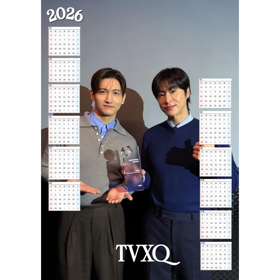 TVXQ 東方神起 2026 ラミネート カレンダー A4サイズ 韓流 グッズ