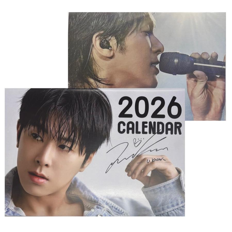 ユノ ユンホ TVXQ 東方神起 2026 壁掛け カレンダー 二つ折りタイプ 韓