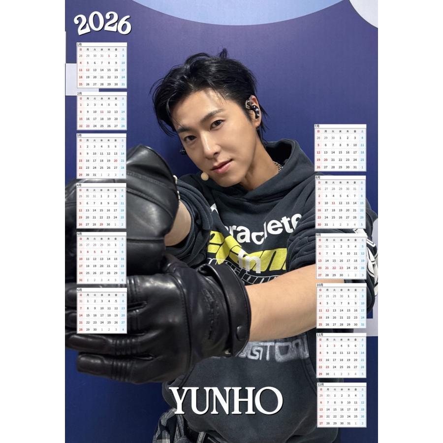 ユノ ユンホ TVXQ 東方神起 2026 ラミネート カレンダー A4サイズ 韓