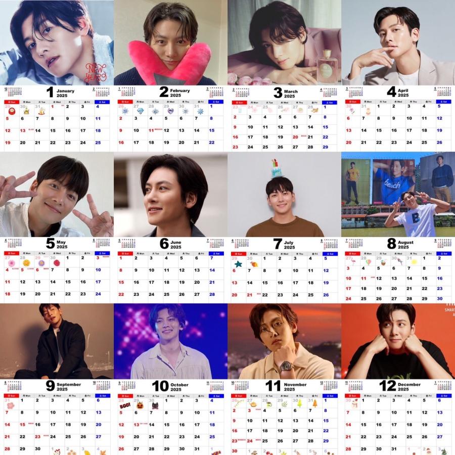 チチャンウク 2025 フォトフレーム付き 卓上 カレンダー 韓流