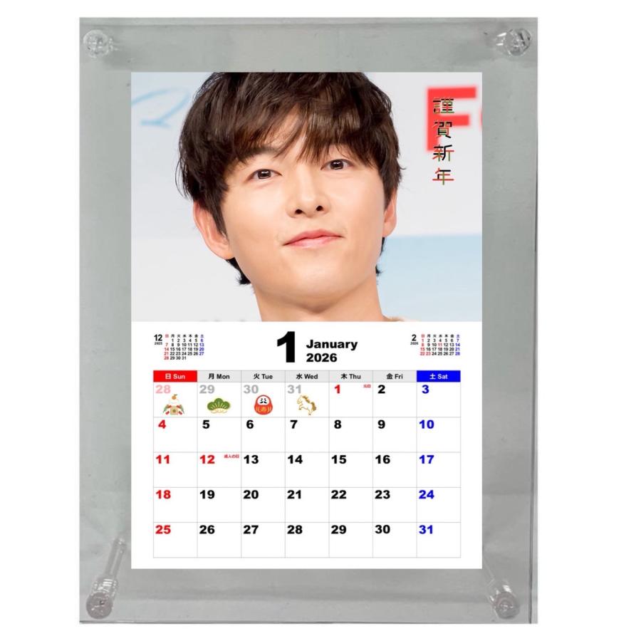 ソンジュンギ 2026 フォトフレーム付き 卓上 カレンダー 韓流 グッズ