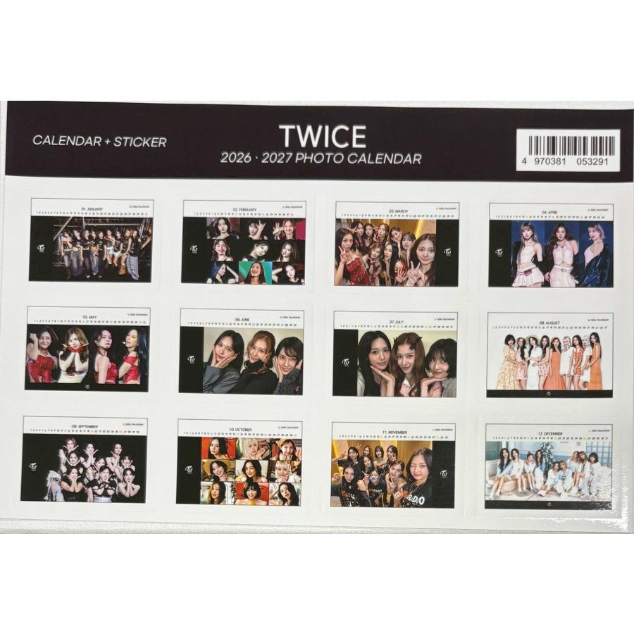 TWICE トゥワイス 2026 2027 卓上 カレンダー DESK CALENDAR
