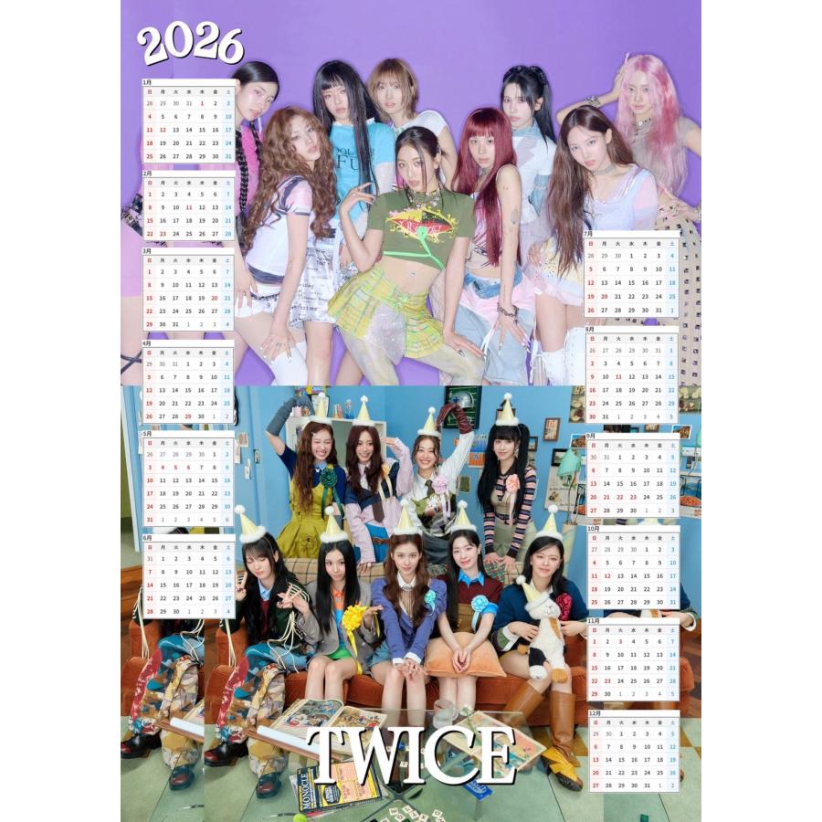 TWICE トゥワイス 2026 ポスター カレンダー 丸めてお送り A3サイズ 30