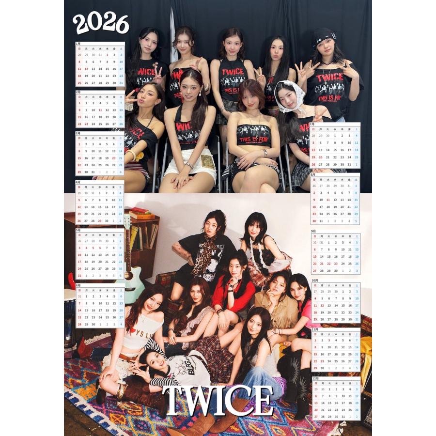 TWICE トゥワイス 2026 ポスター カレンダー 丸めてお送り A3サイズ 30