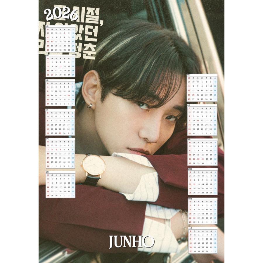 ジュノ 2PM 2026 ラミネート カレンダー A4サイズ 韓流 グッズ fx058
