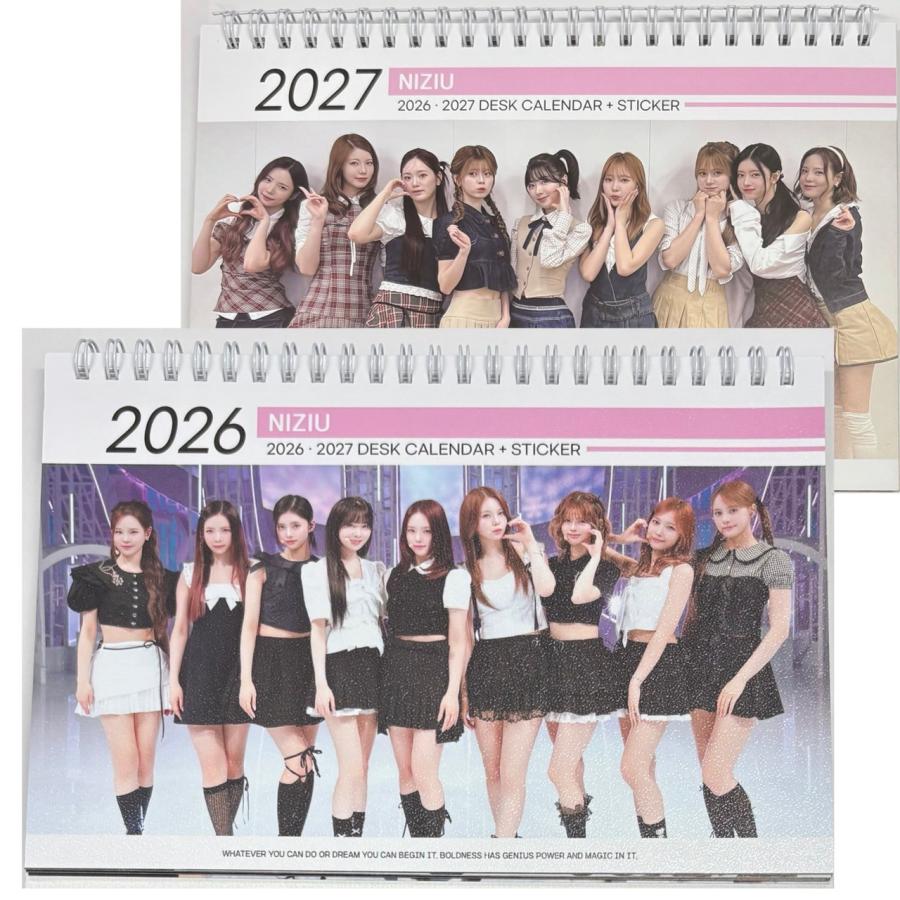NiziU ニジュー 2026 2027 卓上 カレンダー DESK CALENDAR ステッカー