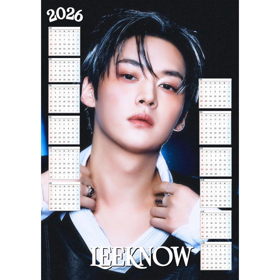 リノ StrayKids ストレイキッズ スキズ 2026 ラミネート カレンダー