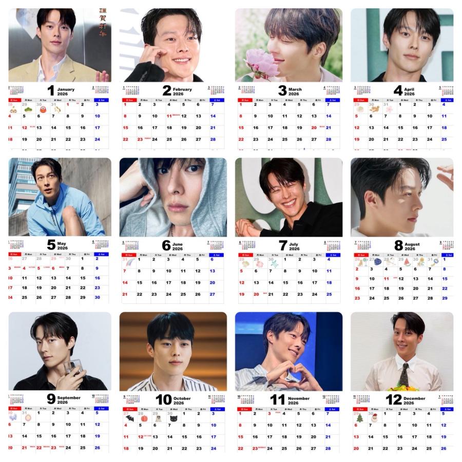 チャンギヨン 2026 フォトフレーム付き 卓上 カレンダー 韓流 グッズ