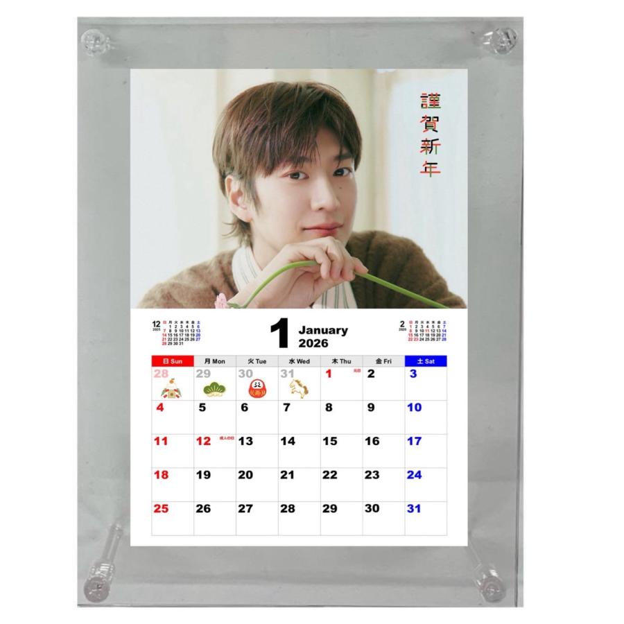 ナイヌ 2026 フォトフレーム付き 卓上 カレンダー 韓流 グッズ fx308-0
