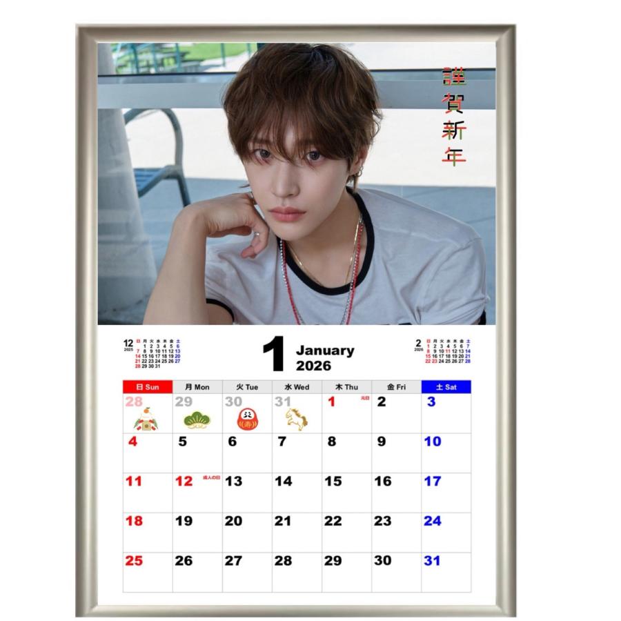 ウォンビン RIIZE ライズ 2026 A4 フォトフレーム付き 壁掛け