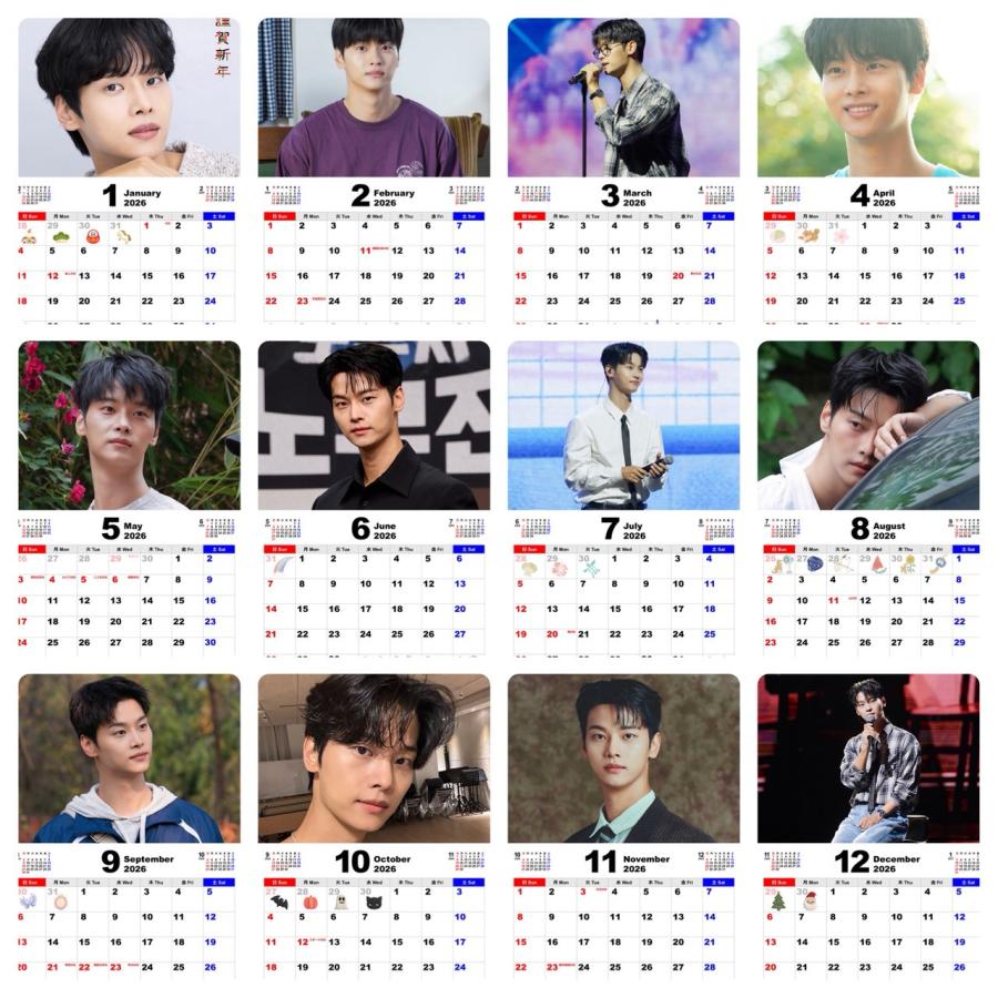 チャハギョン VIXX エン 2026 フォトフレーム 卓上 カレンダー